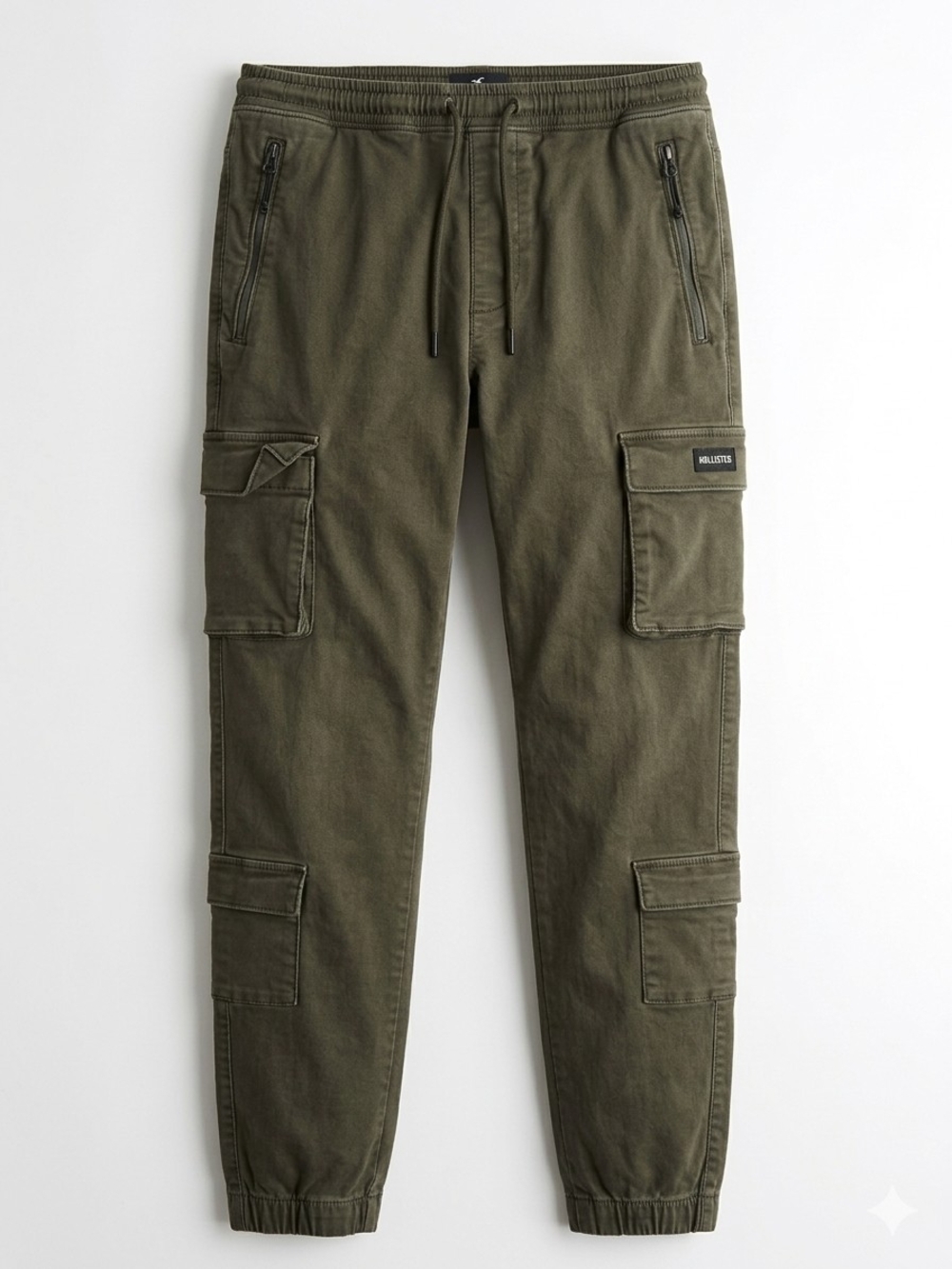 Hollister Men's Olive Cargo Joggers